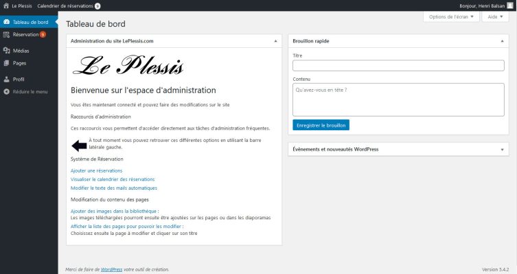 Interface d'administration personnalisée