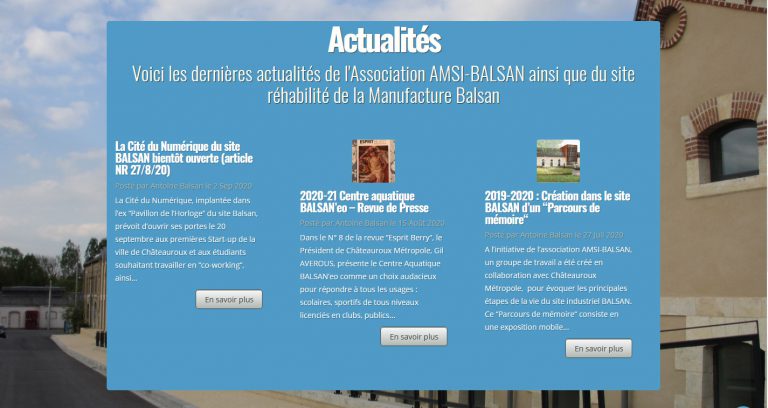 Fil d'Actualités page d'accueil