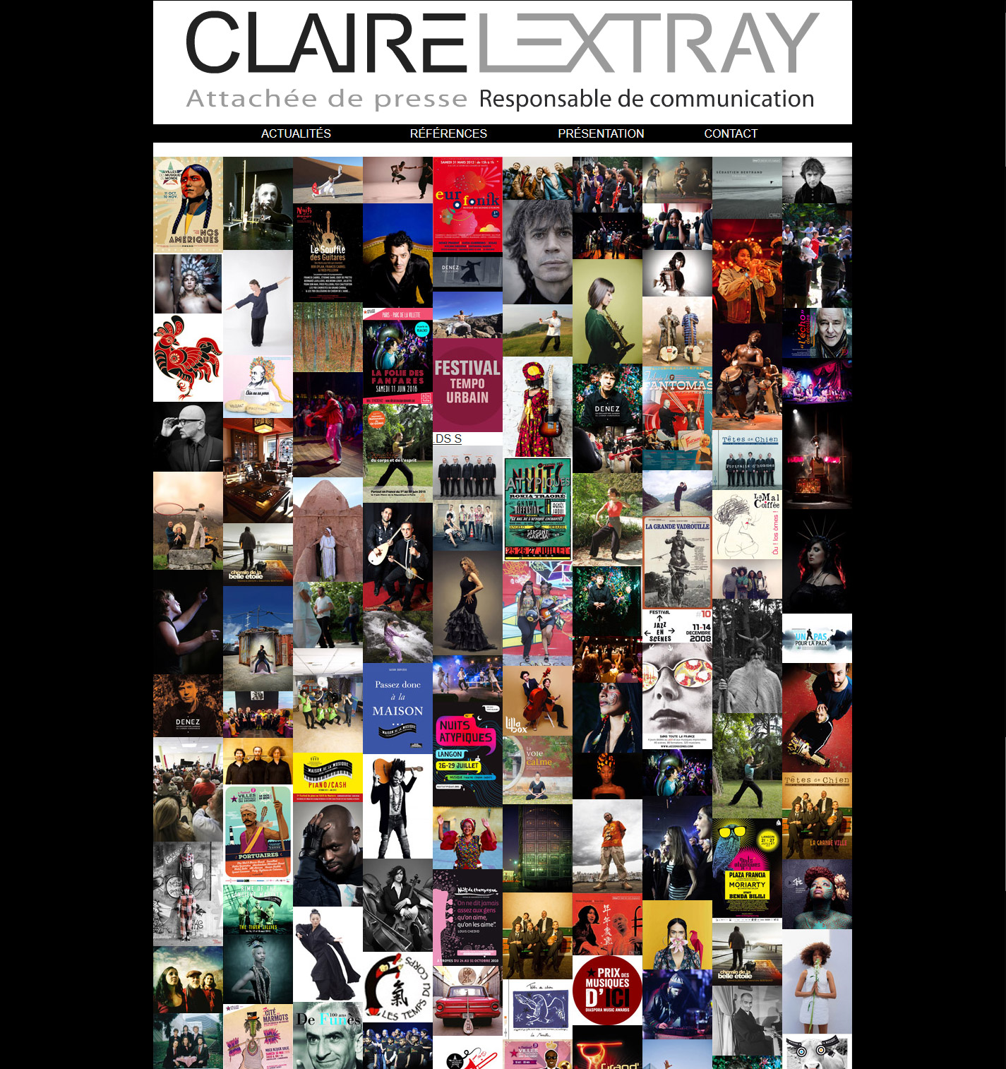 Site de Claire Lextray, attachée de presse